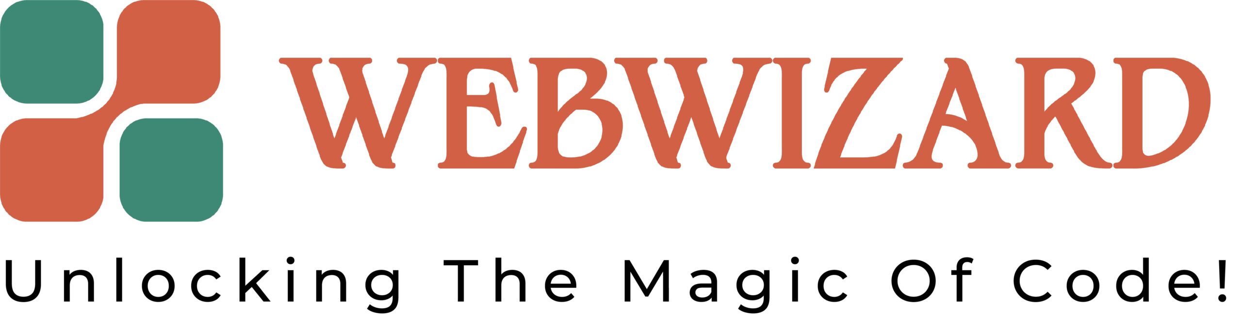 Web Wizard logo high with tagline white bg